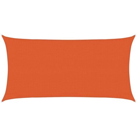 Voile d'ombrage,Voile de parasol,Toile d'ombrage 160 g/m² rectangulaire orange 3x6 m PEHD CFW20804 (1/5)