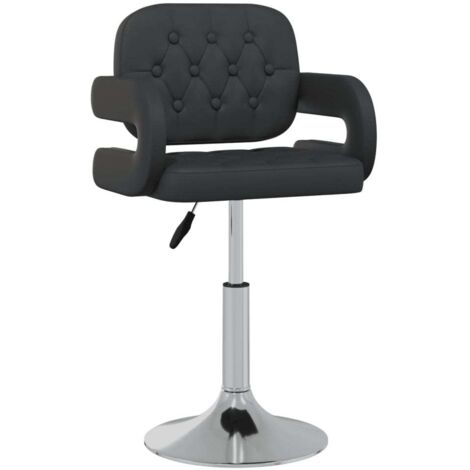Lot de 4 Chaises pivotantes à manger，Chaise de cuisine Noir Similicuir CFW44186 (1/5)