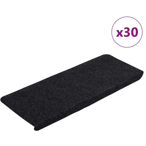 Tapis d'escalier auto-adhésifs 30 pcs,Marches d'escalier noir 65x24,5x3,5 cm CFW841554 (1/5)