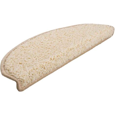 Tapis d'escalier 30 pcs,Marches d'escalier 65 x 21 x 4 cm Crème Demi-rond Grand CFW761968 (1/5)