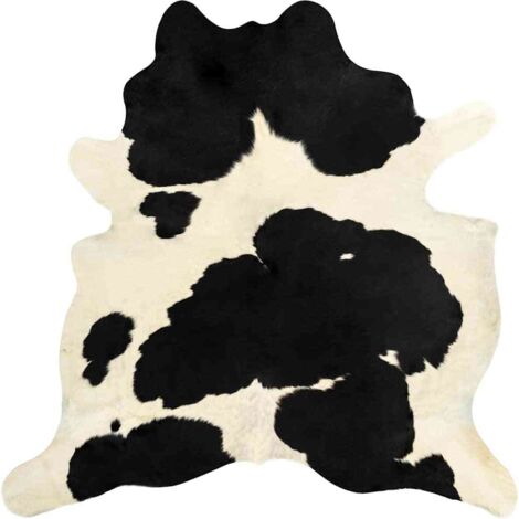 Tapis peau de vache noir blanc au meilleur prix | Leroy Merlin