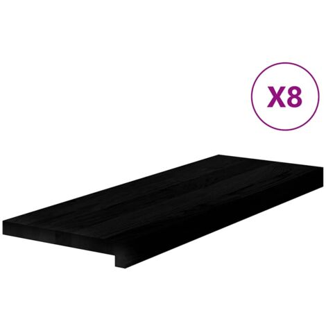Marches d'escalier 8 pcs，Tapis d'escalier marron foncé 70x25x2 cm chêne massif CFW790676