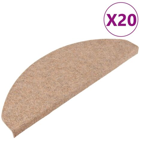 Tapis d'escalier auto-adhésifs 20 pcs,Marches d'escalier beige 65x22,5x3,5 cm CFW331061 (1/5)