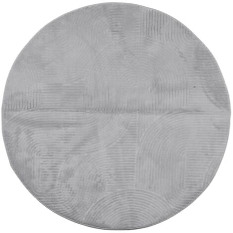 Tapis de sol,Tapis IZA poils courts style scandinave gris Ø 80 cm CFW201116 (1/5)