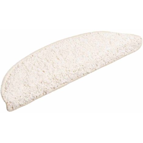 Tapis d'escalier 30 pcs,Marches d'escalier 56 x 17 x 3 cm Blanc Demi-rond CFW159584 (1/5)