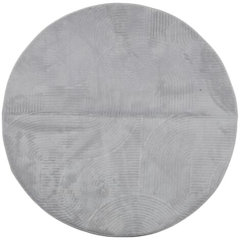 Tapis de sol,Tapis IZA poils courts style scandinave gris Ø 120 cm CFW708695 (1/5)