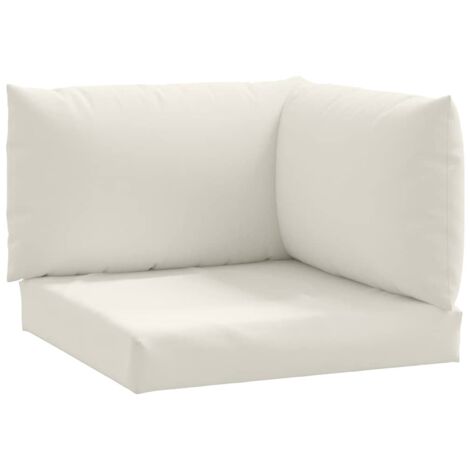 Coussins de palette lot de 3,Coussins d'extérieur crème mélangé tissu CFW865451 (1/5)