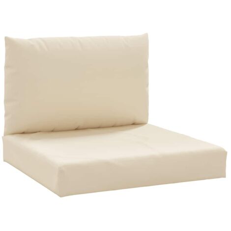 Coussins de palette lot de 2，Coussins d'extérieur beige tissu oxford CFW587315