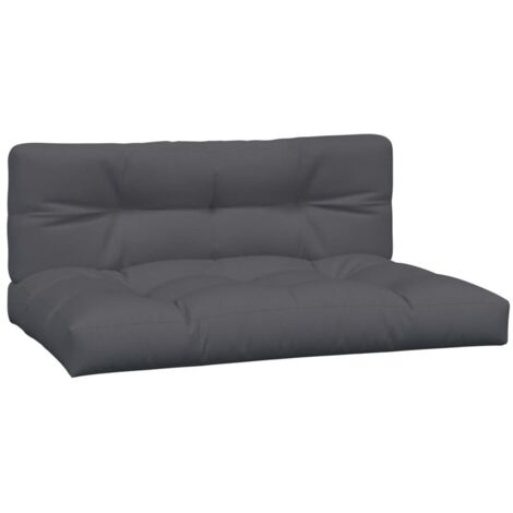 Coussins de palette lot de 2,Coussins d'extérieur anthracite tissu CFW965870 (1/5)