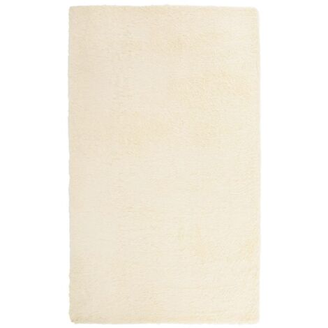 Tapis de sol,Tapis Shaggy à poils longs NAVARRA crème 60x100 cm polyester CFW525864 (1/5)