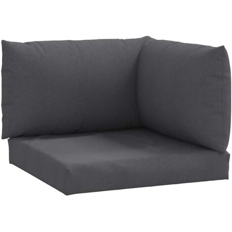 Coussins de palette lot de 3,Coussins d'extérieur anthracite mélangé tissu CFW108897 (1/5)