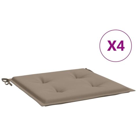 Coussins de chaise jardin lot de 4,Coussins d'extérieur taupe 50x50x4cm tissu oxford CFW688838 (1/5)
