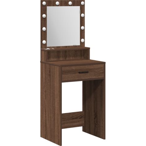 Coiffeuse,Table de maquillage Chêne marron 50 x 41 x 135 cm Bois d'ingénierie CFW342591 (1/5)
