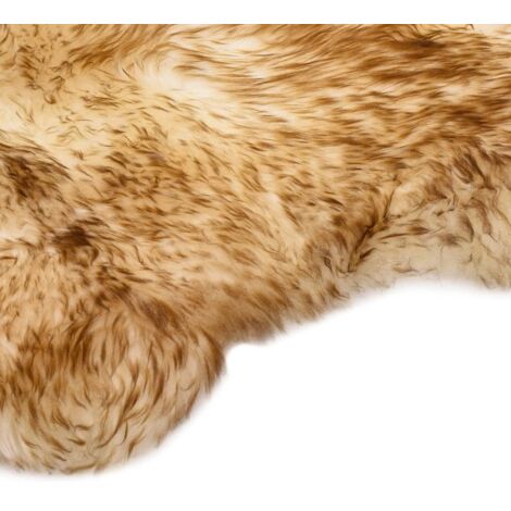 Tapis de sol,Tapis en peau de mouton 60 x 90 cm Mélange de marron CFW472728 (1/5)