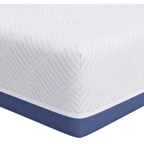 Matelas Blanc et Bleu 180 x 200 cm Mousse à mémoire de gel CFW474638 (1/5)
