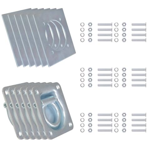 Anneau d'arrimage pour remorque 6 pcs Acier galvanisé 2000 kg CFW65608 (1/5)