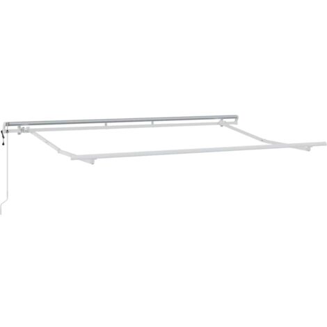 Cadre de auvent Blanc 3.5 x 2 m Métal CFW30933 (1/5)