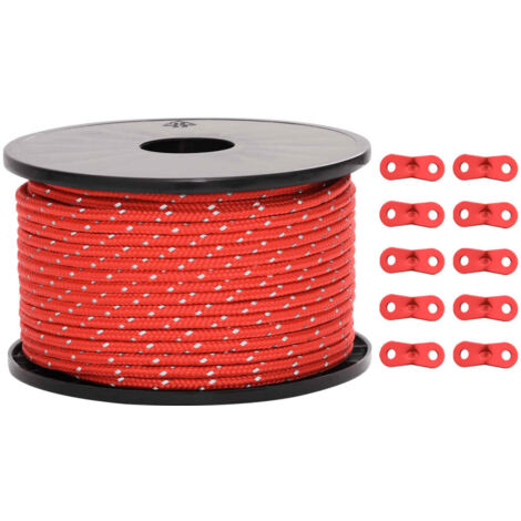 Corde，Cordage de haubanage de tente avec bandes réfléchissantes et clés CFW54439 (1/5)