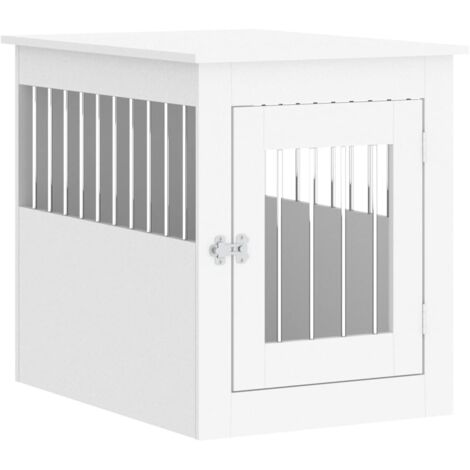Meuble de cage pour chiens blanc 55x75x65 cm bois d'ingénierie CFW19838