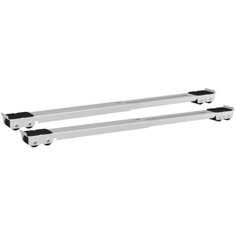 Socle pour machine à laver 2 pcs Argent 72 x 5 x 4.5 cm Acier CFW95502 (1/5)