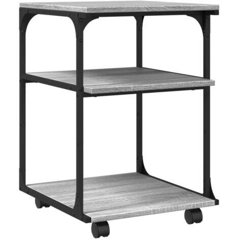 Support d'imprimante à 3 niveaux sonoma gris 43x48x64 cm CFW67318 (1/5)
