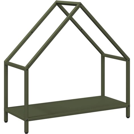 Porte-bûches  Portant de bois chauffage vert olive 60x25x60 cm CFW43975 (1/5)