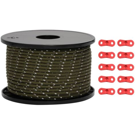 Corde，Cordage de haubanage de tente avec bandes réfléchissantes et clés CFW30350 (1/5)