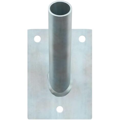 Support de mât de drapeau Argent 10.5 x 7.5 cm Acier CFW71548