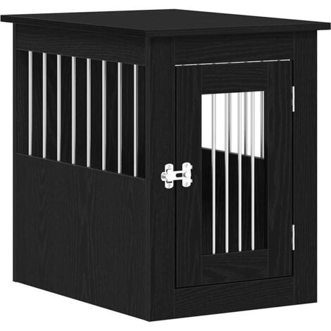Meuble pour cage à chien en chêne noir 45 x 62 x 59 cm Bois d'ingénierie CFW50712