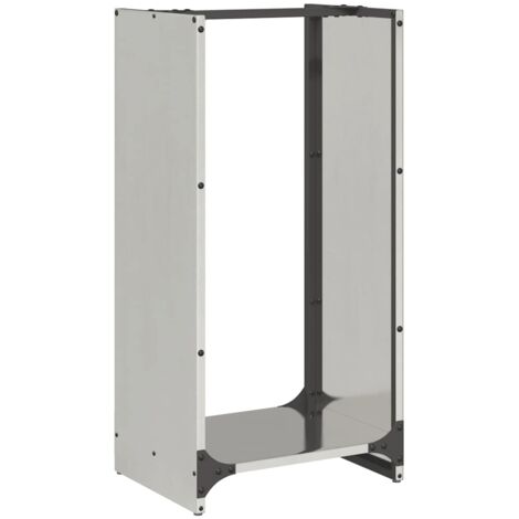Portant de bois de chauffage 40x30x80 cm acier inoxydable CFW91955 (1/5)