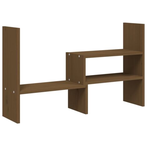 Support de moniteur Support d'écran Marron miel (39-72)x17x43 cm Bois de pin CFW45083 (1/5)