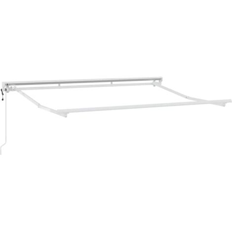 Store banne Auvent Électrique Blanc 3 x 2 m Aluminium, tissu en polyester CFW70781 (1/5)