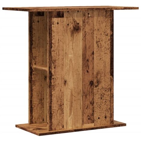 Support d'aquarium Meuble pour Aquarium vieux bois 36x75x72,5 cm bois d'ingénierie CFW36348