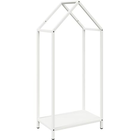 Portant de bois chauffage blanc 40x25x90 cm CFW60496 (1/5)