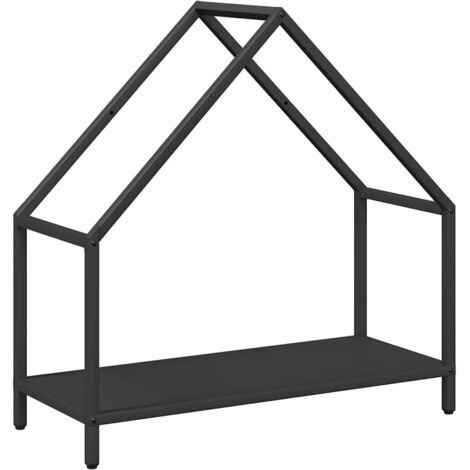 Porte-bûches  Portant de bois chauffage noir 60x25x60 cm CFW89003 (1/5)
