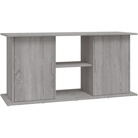 Support pour aquarium  Meuble pour Aquarium sonoma gris 121x41x58cm bois d'ingénierie CFW97337