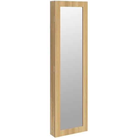 Armoire à bijoux avec miroir murale 30x8,5x106 cm CFW32672