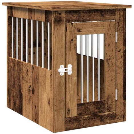 Meuble de cage chien vieux bois 45x62x59 cm bois d'ingénierie CFW43103