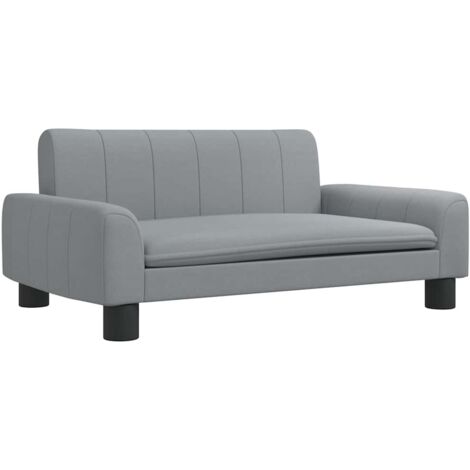 Lit pour chien Lit pour animal gris clair 70x45x30 cm tissu CFW52949 (1/5)