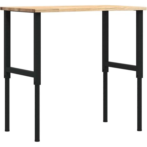 Établi 100x60x(71,5-98) cm bois de chêne massif CFW68557 (1/5)
