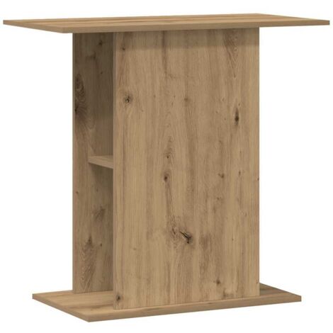 Support d'aquarium Meuble pour Aquarium chêne artisanal 36x75x72,5cm bois ingénierie CFW77870