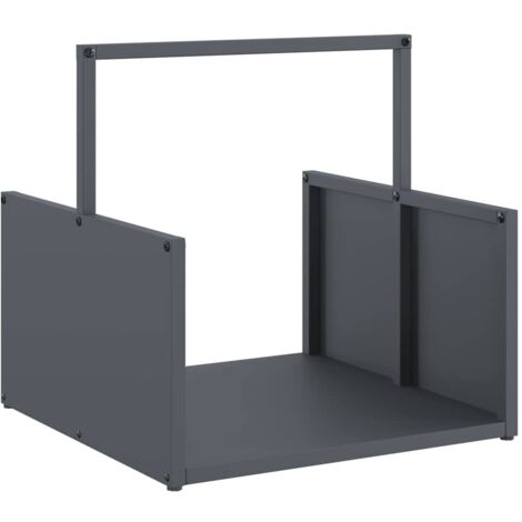 Portant de bois chauffage anthracite 40x40x40 cm CFW28657 (1/5)