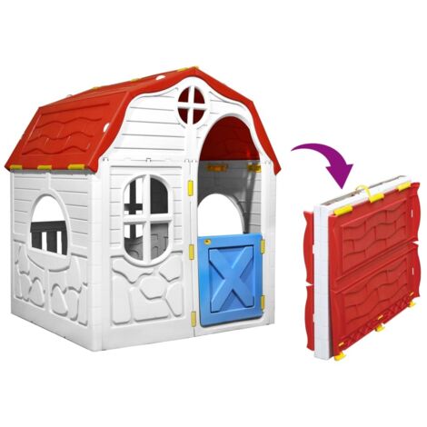 Aire de jeu pliable avec porte et fenêtres fonctionnelles CFW78289