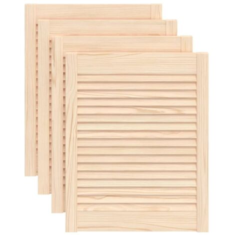Portes d'armoire à persiennes 4 pcs 61,5x49,4 cm pin massif CFW65984