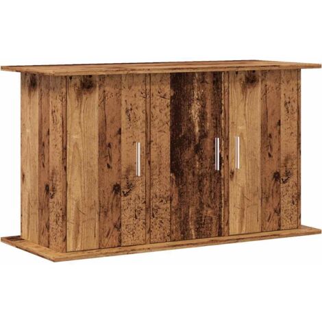 Support pour aquarium  Meuble pour Aquarium vieux bois 101x41x58 cm bois d'ingénierie CFW30573