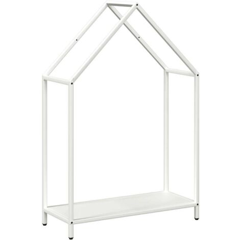 Portant de bois chauffage blanc 60x25x90 cm CFW96656 (1/5)