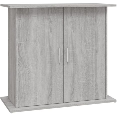Support pour aquarium  Meuble pour Aquarium sonoma gris 81x36x73 cm bois d'ingénierie CFW83381