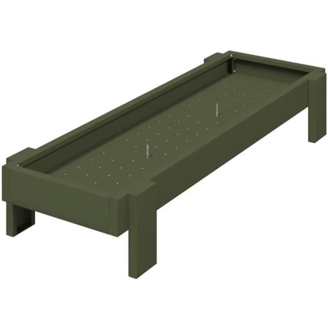Bac de nourrissage pour poules Vert olive 80 x 28 x 13.5 cm CFW12134