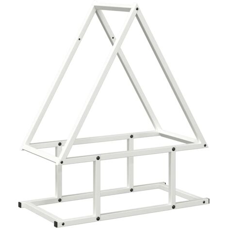 Portant de bois chauffage blanc 50x25x60 cm CFW95488 (1/5)