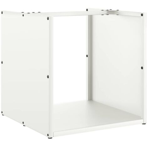 Porte-bûches  Portant de bois chauffage blanc 40x40x40 cm CFW85734 (1/5)